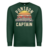 Sports Green retro pontoon captain of the boat funny river cruising gift for pontoo Premium Sweatshirt - linhVisuals