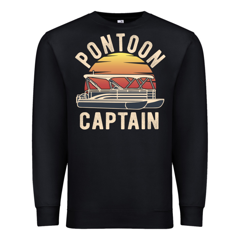 Retro Pontoon Captain Of The Boat Funny River Cruising Gift For Pontoo Premium Sweatshirt by linhVisuals | Teevron