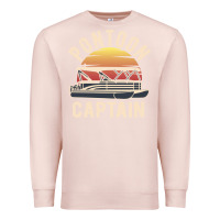 Pale Pink retro pontoon captain of the boat funny river cruising gift for pontoo Premium Sweatshirt - linhVisuals