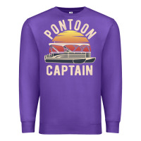 Purple retro pontoon captain of the boat funny river cruising gift for pontoo Premium Sweatshirt - linhVisuals