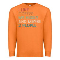 Carrot siberian husky dog i like coffee my husky and maybe 3 people vintage d Premium Sweatshirt - linhVisuals