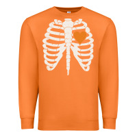 Carrot skeleton rib case orange pumpkin heart vintage halloween anatomy costu Premium Sweatshirt - linhVisuals