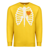 Lemon skeleton rib case orange pumpkin heart vintage halloween anatomy costu Premium Sweatshirt - linhVisuals