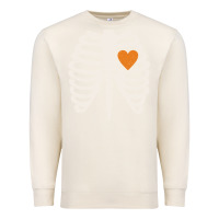 Sandshell skeleton rib case orange pumpkin heart vintage halloween anatomy costu Premium Sweatshirt - linhVisuals