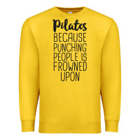 Lemon pilates because punching people is frowned upon t shirt Premium Sweatshirt - linhVisuals