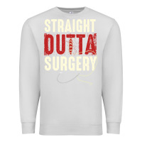 Dove Grey straight outta surgery funny get well soon gifts post surgery supporti Premium Sweatshirt - linhVisuals