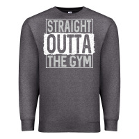 Charcoal Heather straight outta the gym Premium Sweatshirt - linhVisuals