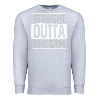 Heather Grey straight outta the gym Premium Sweatshirt - linhVisuals