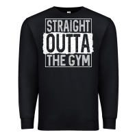 Black straight outta the gym Premium Sweatshirt - linhVisuals