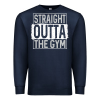 Navy straight outta the gym Premium Sweatshirt - linhVisuals