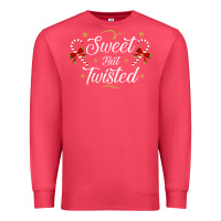 Cardinal sweet but twisted candy cane christmas humor funny and cute gifts for Premium Sweatshirt - linhVisuals