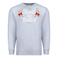 Heather Grey sweet but twisted candy cane christmas humor funny and cute gifts for Premium Sweatshirt - linhVisuals