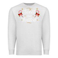 Oatmeal Heather sweet but twisted candy cane christmas humor funny and cute gifts for Premium Sweatshirt - linhVisuals