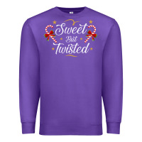 Sweet But Twisted Candy Cane Christmas Humor Funny And Cute Gifts For Premium Sweatshirt | Teevron