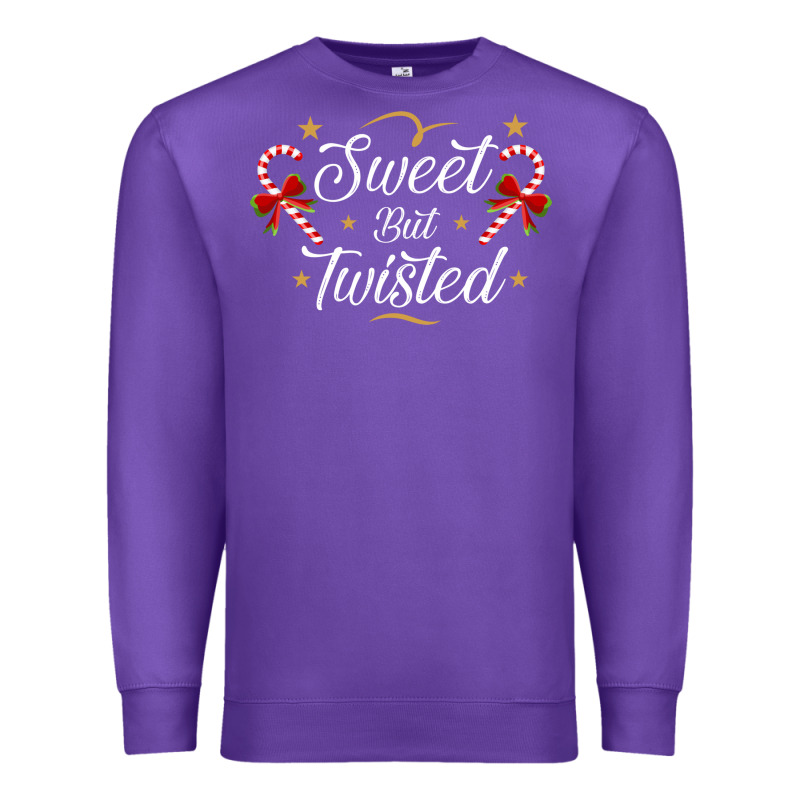 Sweet But Twisted Candy Cane Christmas Humor Funny And Cute Gifts For Premium Sweatshirt by linhVisuals | Teevron