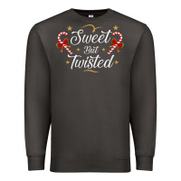 Smoke sweet but twisted candy cane christmas humor funny and cute gifts for Premium Sweatshirt - linhVisuals