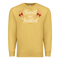 Antique Gold sweet but twisted candy cane christmas humor funny and cute gifts for Premium Sweatshirt - linhVisuals
