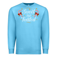 Ocean Blue sweet but twisted candy cane christmas humor funny and cute gifts for Premium Sweatshirt - linhVisuals