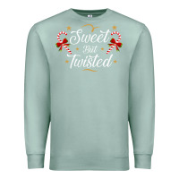 Seafoam sweet but twisted candy cane christmas humor funny and cute gifts for Premium Sweatshirt - linhVisuals
