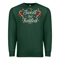 Sports Green sweet but twisted candy cane christmas humor funny and cute gifts for Premium Sweatshirt - linhVisuals