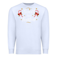 White sweet but twisted candy cane christmas humor funny and cute gifts for Premium Sweatshirt - linhVisuals