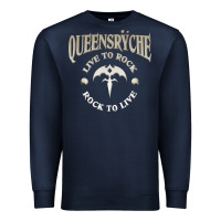 Navy ‘Qüëënsrÿche Live To ock Premium Sweatshirt - linhVisuals