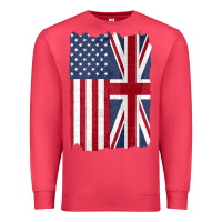 Cardinal united states with united kingdom flag mix us and uk union jack Premium Sweatshirt - linhVisuals
