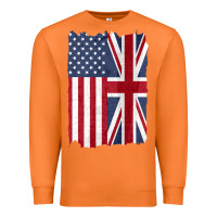Carrot united states with united kingdom flag mix us and uk union jack Premium Sweatshirt - linhVisuals