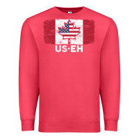 Cardinal us eh american canadian flag canada day leaf with usa flag inside Premium Sweatshirt - linhVisuals