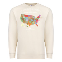 Sandshell us national parks map colorful with all 59 national parks Premium Sweatshirt - linhVisuals