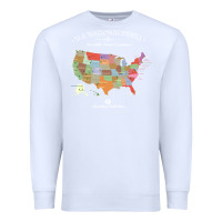White us national parks map colorful with all 59 national parks Premium Sweatshirt - linhVisuals