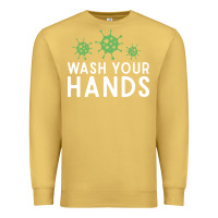 Antique Gold wash your hands green germs graphic Premium Sweatshirt - linhVisuals