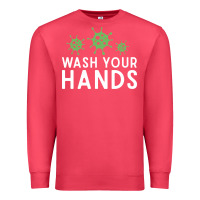 Cardinal wash your hands green germs graphic Premium Sweatshirt - linhVisuals