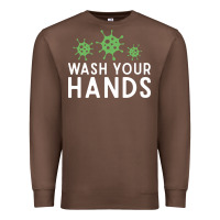 Chestnut wash your hands green germs graphic Premium Sweatshirt - linhVisuals