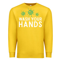 Lemon wash your hands green germs graphic Premium Sweatshirt - linhVisuals