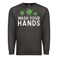 Smoke wash your hands green germs graphic Premium Sweatshirt - linhVisuals