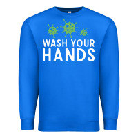 True Royal wash your hands green germs graphic Premium Sweatshirt - linhVisuals
