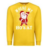 Lemon where my ho's at funny santa christmas pun naughty xmas humor gift Premium Sweatshirt - linhVisuals