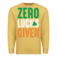 Antique Gold zero lucks given funny st patricks day joke quote lucky shamrock irela Premium Sweatshirt - linhVisuals