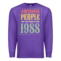 Purple vintage 1988 awesome people are born in 1988 31st birthday gift for me Premium Sweatshirt - linhVisuals