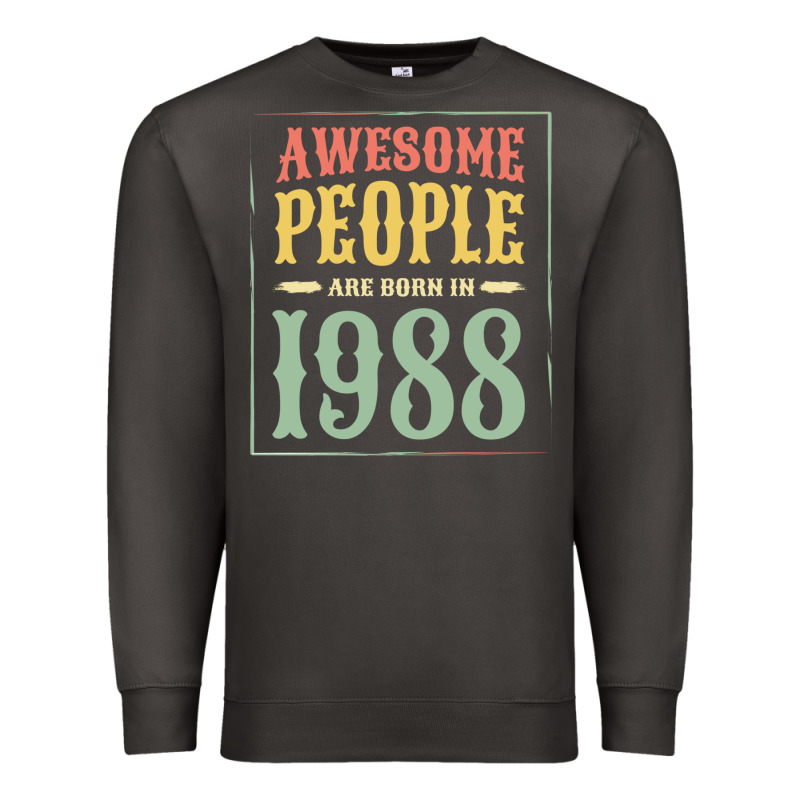 Vintage 1988 Awesome People Are Born In 1988 31st Birthday Gift For Me Premium Sweatshirt by linhVisuals | Teevron