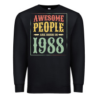 Black vintage 1988 awesome people are born in 1988 31st birthday gift for me Premium Sweatshirt - linhVisuals