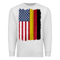 Oatmeal Heather united states with germany flag mix us and german country flags Premium Sweatshirt - linhVisuals