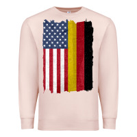 Pale Pink united states with germany flag mix us and german country flags Premium Sweatshirt - linhVisuals