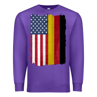 Purple united states with germany flag mix us and german country flags Premium Sweatshirt - linhVisuals