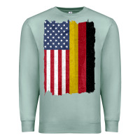 Seafoam united states with germany flag mix us and german country flags Premium Sweatshirt - linhVisuals