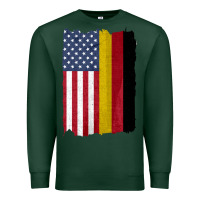 Sports Green united states with germany flag mix us and german country flags Premium Sweatshirt - linhVisuals