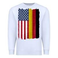 White united states with germany flag mix us and german country flags Premium Sweatshirt - linhVisuals