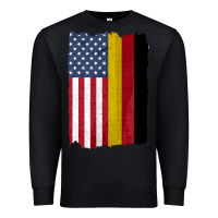 Black united states with germany flag mix us and german country flags Premium Sweatshirt - linhVisuals