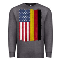 Charcoal Heather united states with germany flag mix us and german country flags Premium Sweatshirt - linhVisuals